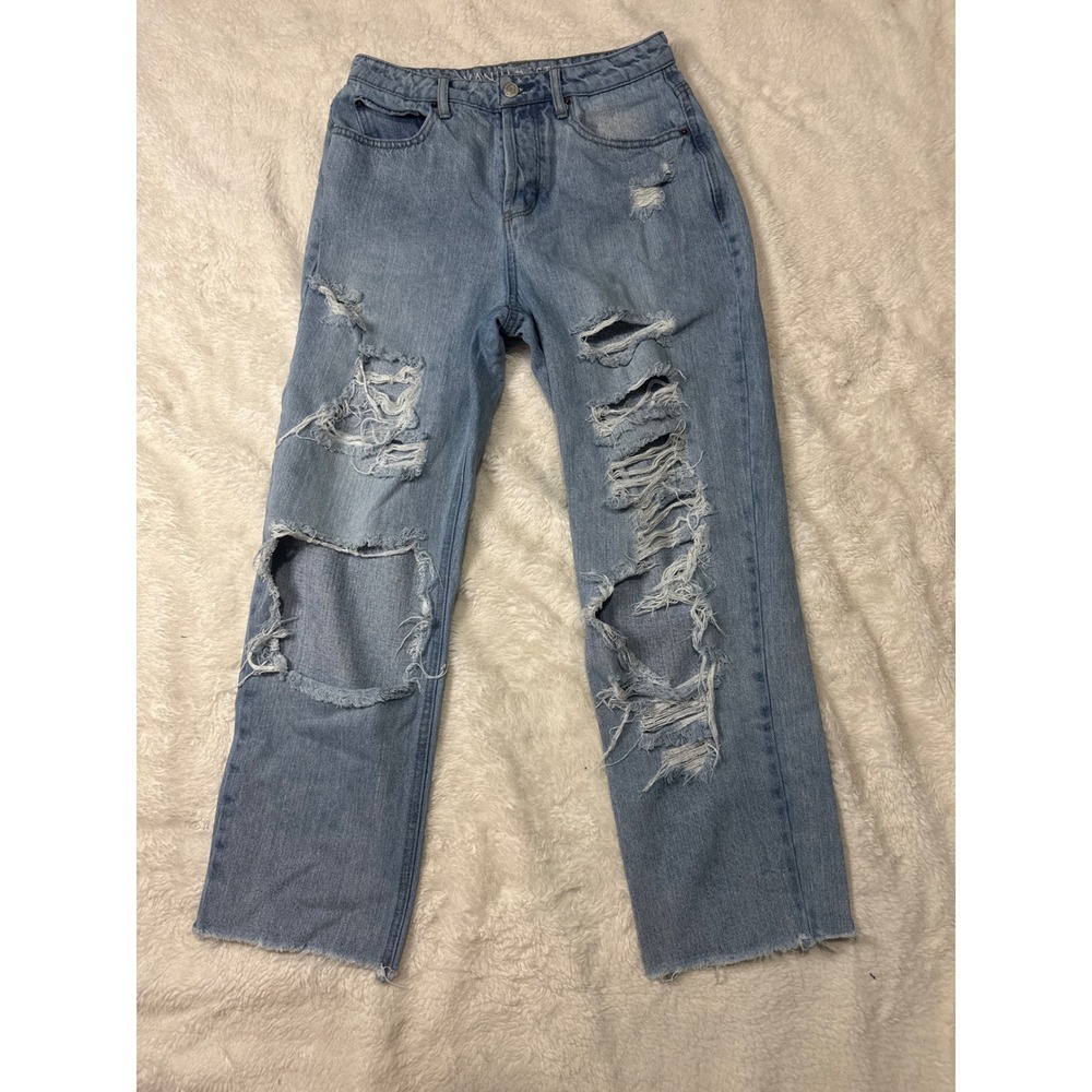 Vanilla Star Jeans Womens 7 Blue Excellent‎ 90s Series Distressed Straight Leg